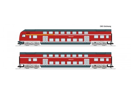 Set 2 vagoane etajate DB - TT Roco 6280008